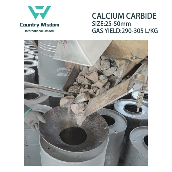 Cac2 100kg Iron Drum Calcium Carbide 25-50mm